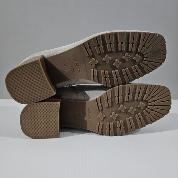 Aquatalia Charlotte Ankle Boot Womens 8.5 Grey Suede Waterproof Chelsea Heel NEW - Picture 12 of 14